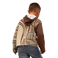Samoa Siapo Arty Kid Hoodie Brown Style LT9 - Polynesian Pride