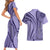 Samoa Siapo Arty Couples Matching Short Sleeve Bodycon Dress and Hawaiian Shirt Purple Style LT9 - Polynesian Pride