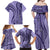 Samoa Siapo Arty Family Matching Off Shoulder Maxi Dress and Hawaiian Shirt Purple Style LT9 - Polynesian Pride