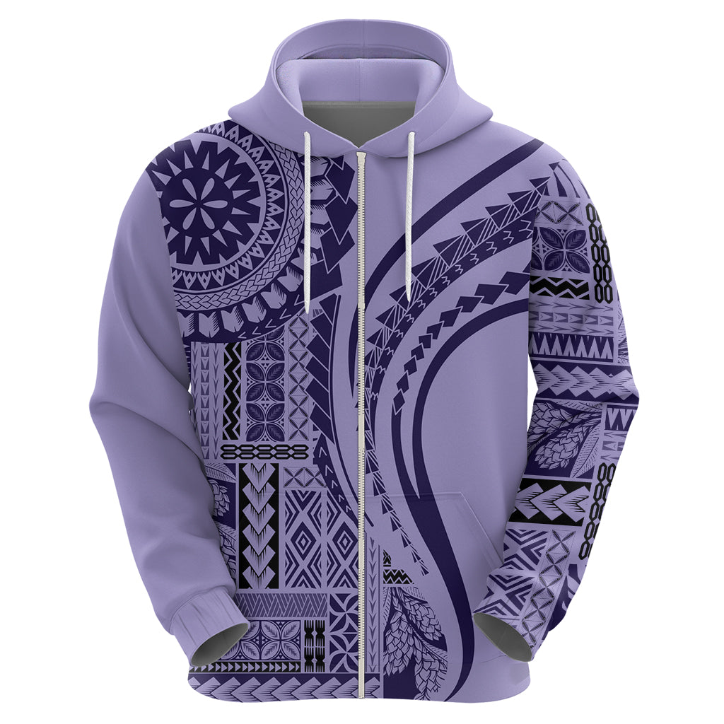 Samoa Siapo Arty Hoodie Purple Style LT9 - Polynesian Pride