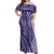 Samoa Siapo Arty Off Shoulder Maxi Dress Purple Style LT9 Women Purple - Polynesian Pride