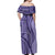 Samoa Siapo Arty Off Shoulder Maxi Dress Purple Style LT9 - Polynesian Pride