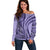 Samoa Siapo Arty Off Shoulder Sweater Purple Style LT9 Women Purple - Polynesian Pride