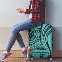 Samoa Siapo Arty Luggage Cover Turquoise Style LT9 - Polynesian Pride