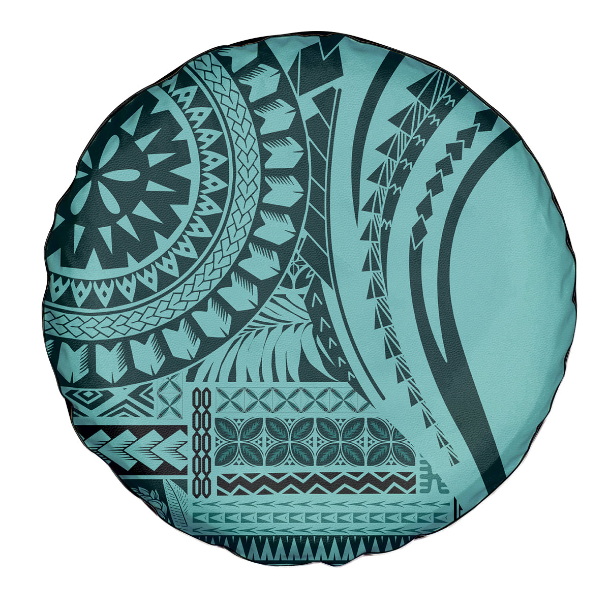 Samoa Siapo Arty Spare Tire Cover Turquoise Style LT9 - Polynesian Pride