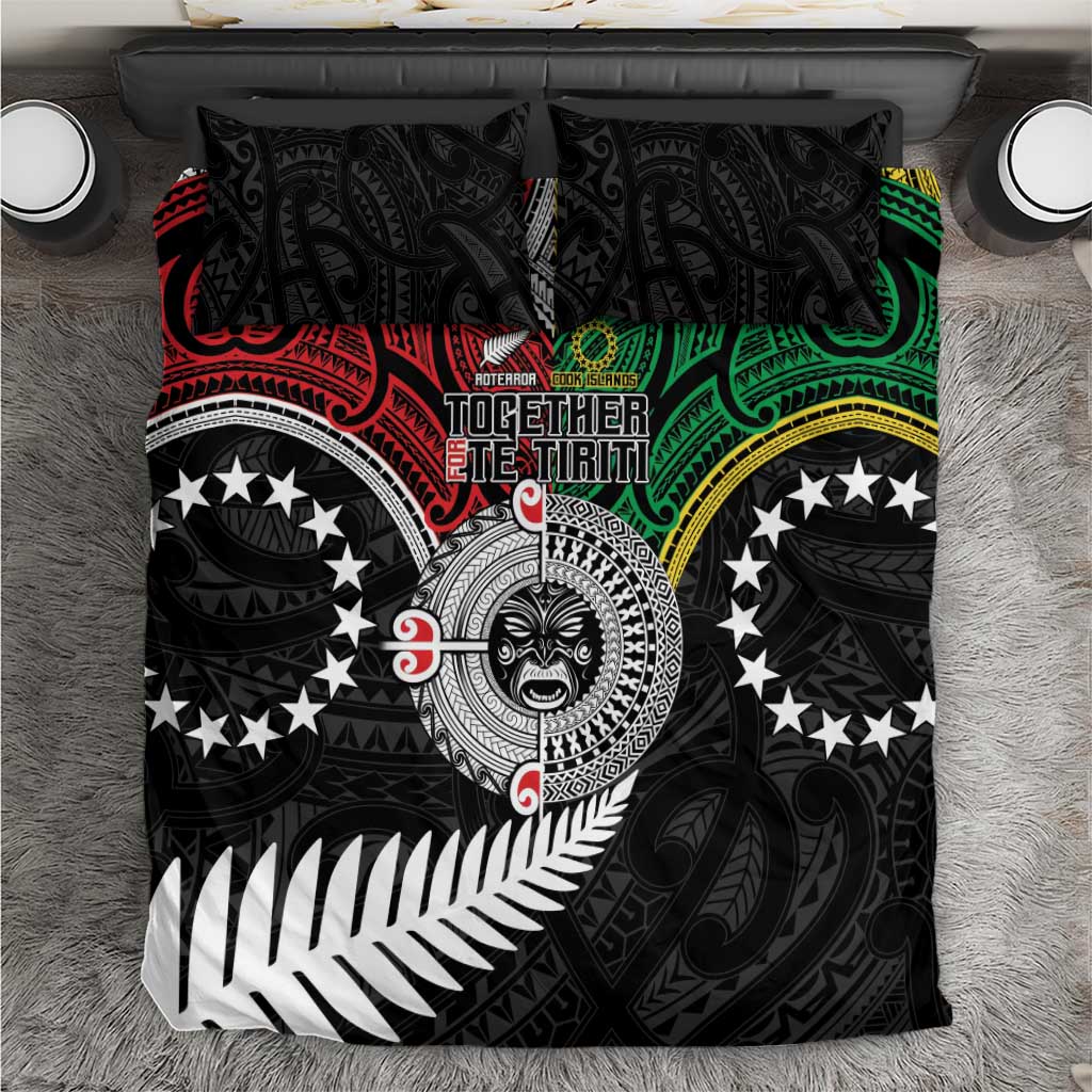 Aotearoa and Cook Islands Mo Te Tiriti Bedding Set New Zealand Honour The Treaty Ake!Ake!Ake!