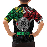 Aotearoa and Cook Islands Mo Te Tiriti Family Matching Summer Maxi Dress and Hawaiian Shirt New Zealand Honour The Treaty Ake!Ake!Ake! LT9 - Polynesian Pride