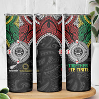 Aotearoa and Cook Islands Mo Te Tiriti Skinny Tumbler New Zealand Honour The Treaty Ake!Ake!Ake! LT9 - Polynesian Pride