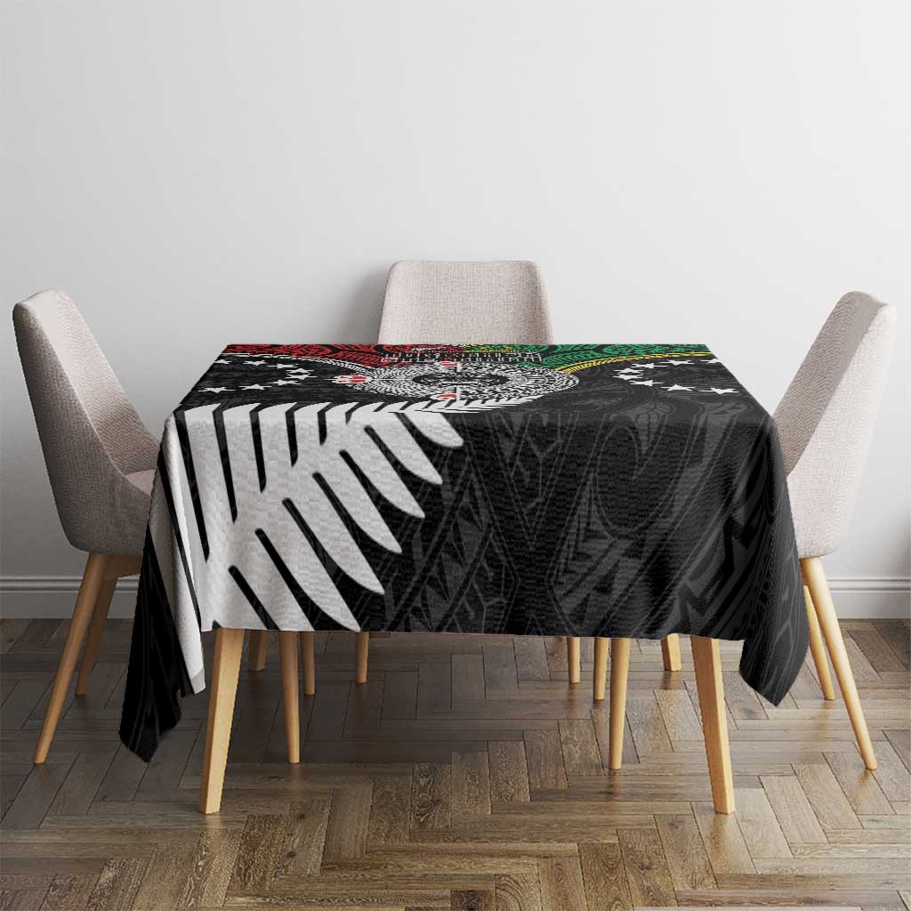 Aotearoa and Cook Islands Mo Te Tiriti Tablecloth New Zealand Honour The Treaty Ake!Ake!Ake! LT9 - Polynesian Pride