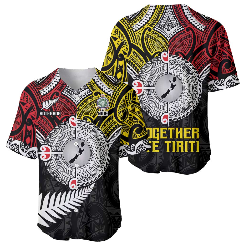 Aotearoa and Niue Mo Te Tiriti Baseball Jersey New Zealand Honour The Treaty Ake!Ake!Ake!