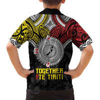 Aotearoa and Niue Mo Te Tiriti Family Matching Tank Maxi Dress and Hawaiian Shirt New Zealand Honour The Treaty Ake!Ake!Ake! LT9 - Polynesian Pride