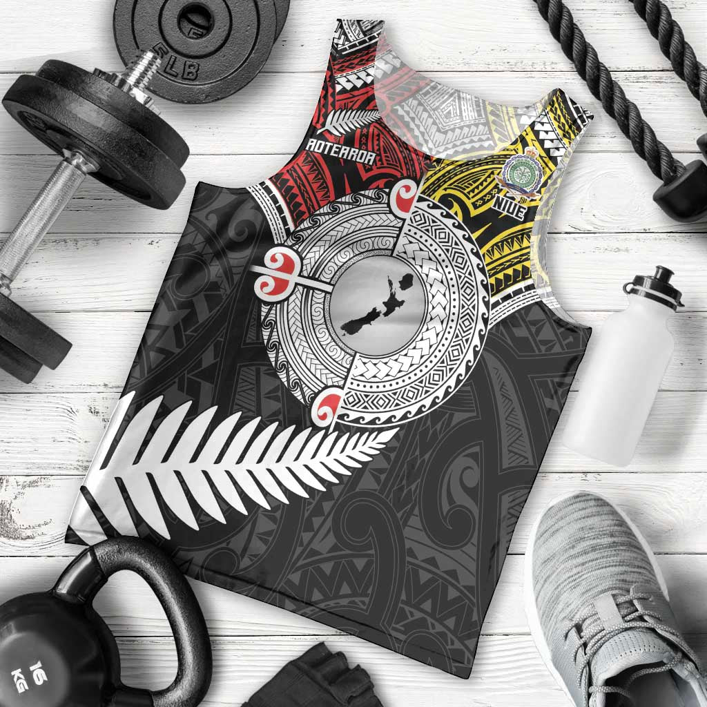 Aotearoa and Niue Mo Te Tiriti Men Tank Top New Zealand Honour The Treaty Ake!Ake!Ake! LT9 - Polynesian Pride