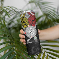 Aotearoa and Niue Mo Te Tiriti Skinny Tumbler New Zealand Honour The Treaty Ake!Ake!Ake! LT9 - Polynesian Pride