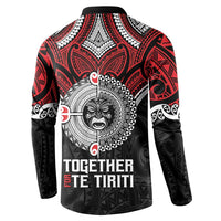 Aotearoa and Tonga Mo Te Tiriti Button Sweatshirt New Zealand Honour The Treaty Ake!Ake!Ake!