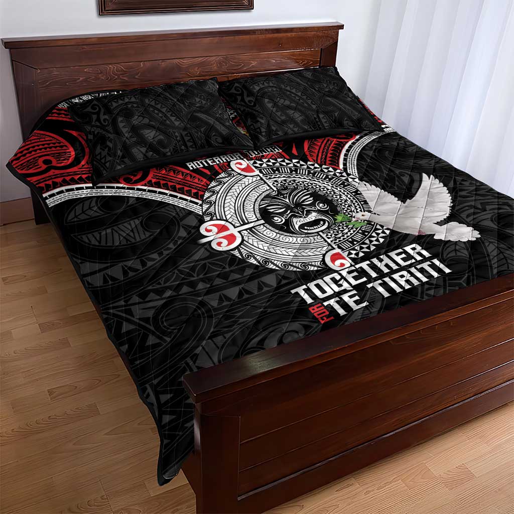 Aotearoa and Tonga Mo Te Tiriti Quilt Bed Set New Zealand Honour The Treaty Ake!Ake!Ake! LT9 - Polynesian Pride