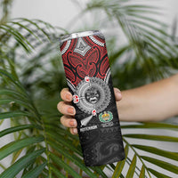 Aotearoa and Tonga Mo Te Tiriti Skinny Tumbler New Zealand Honour The Treaty Ake!Ake!Ake!