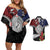 Aotearoa and Samoa Mo Te Tiriti Couples Matching Off Shoulder Short Dress and Hawaiian Shirt Tangata Moana Stand with Tangata Whenua