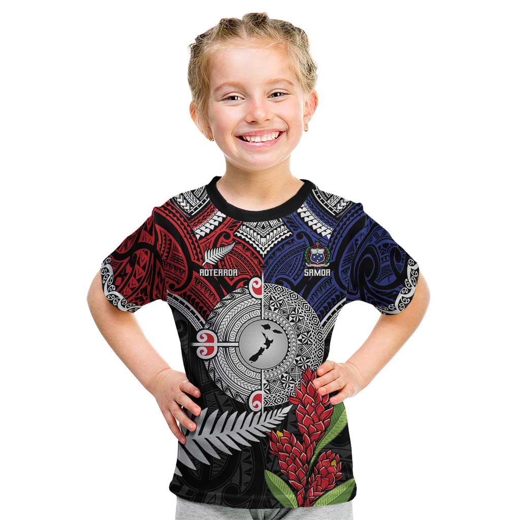 Aotearoa and Samoa Mo Te Tiriti Kid T Shirt Tangata Moana Stand with Tangata Whenua