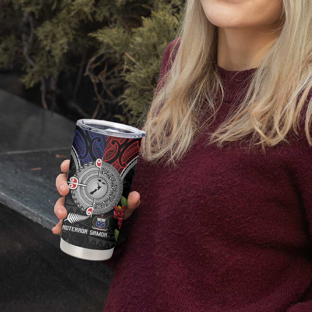 Aotearoa and Samoa Mo Te Tiriti Tumbler Cup Tangata Moana Stand with Tangata Whenua LT9 - Polynesian Pride