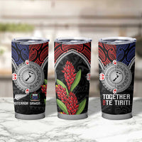 Aotearoa and Samoa Mo Te Tiriti Tumbler Cup Tangata Moana Stand with Tangata Whenua LT9 - Polynesian Pride