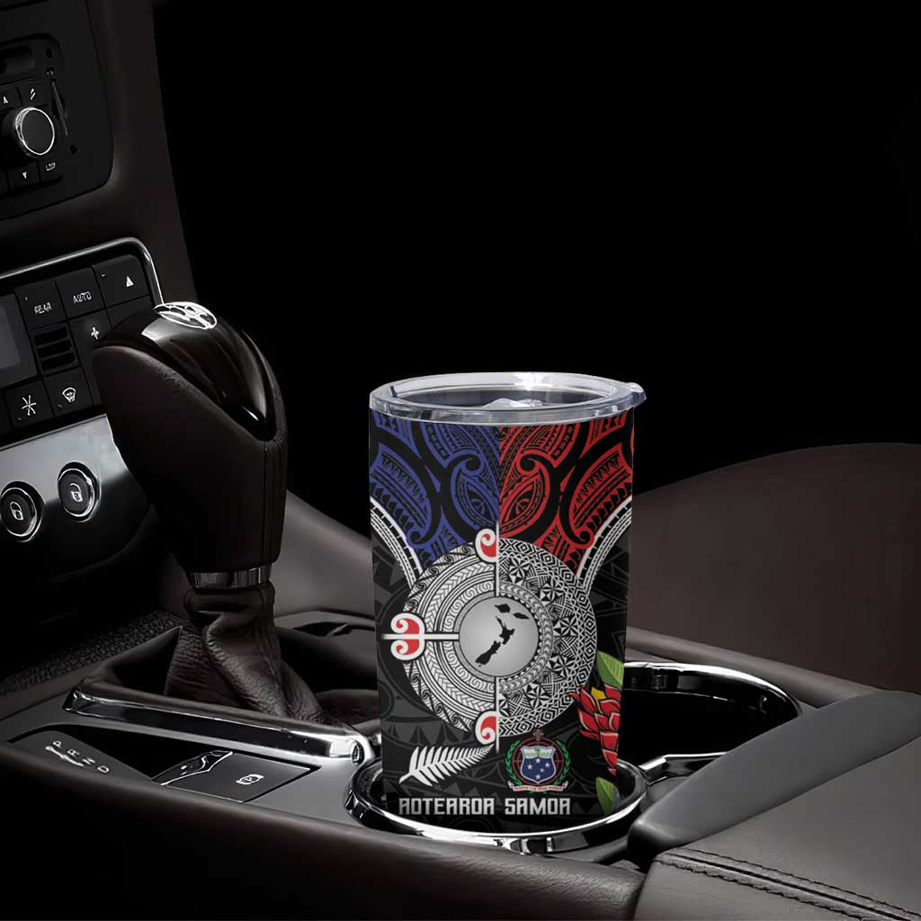 Aotearoa and Samoa Mo Te Tiriti Tumbler Cup Tangata Moana Stand with Tangata Whenua LT9 - Polynesian Pride