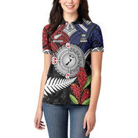 Aotearoa and Samoa Mo Te Tiriti Women Polo Shirt Tangata Moana Stand with Tangata Whenua