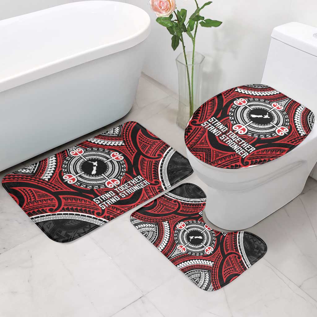 Aotearoa Proud To Be Maori Bathroom Set New Zealand Fight Together - Polynesian Pride