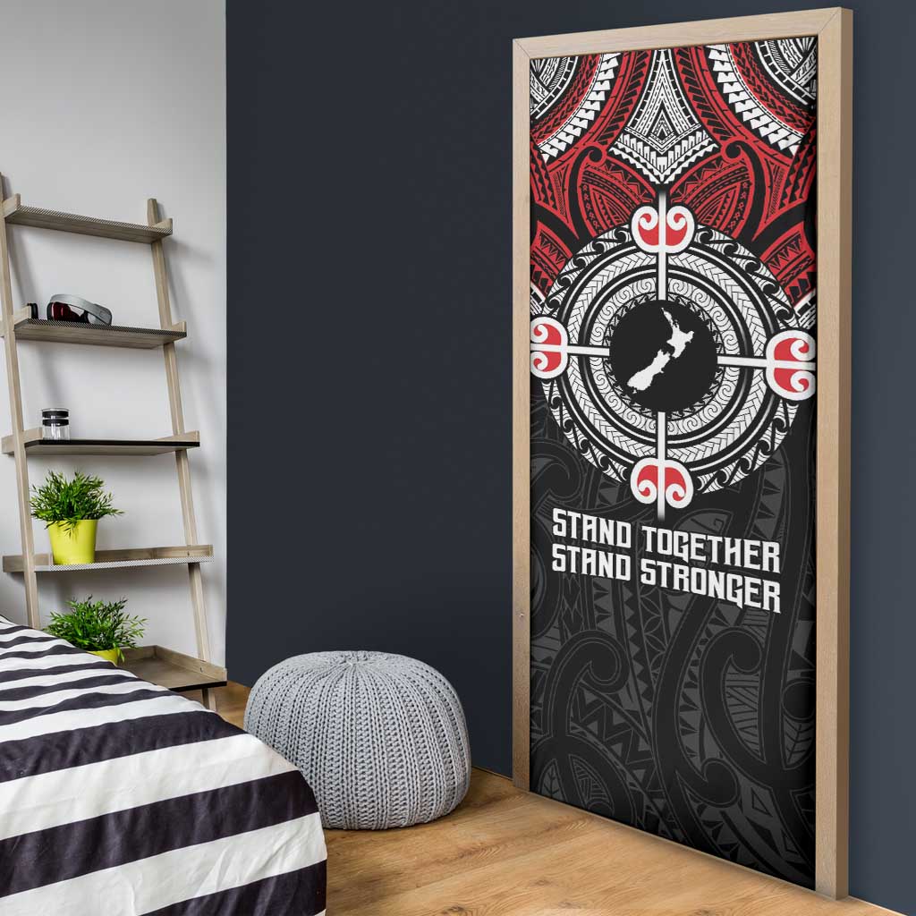 Aotearoa Proud To Be Maori Door Cover New Zealand Fight Together - Polynesian Pride