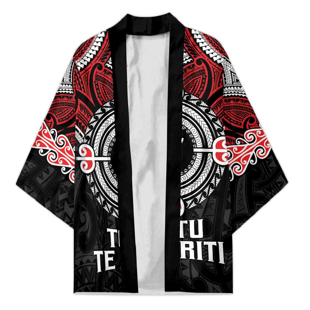 Aotearoa Proud To Be Maori Kimono New Zealand Fight Together LT9 Unisex Black - Polynesian Pride