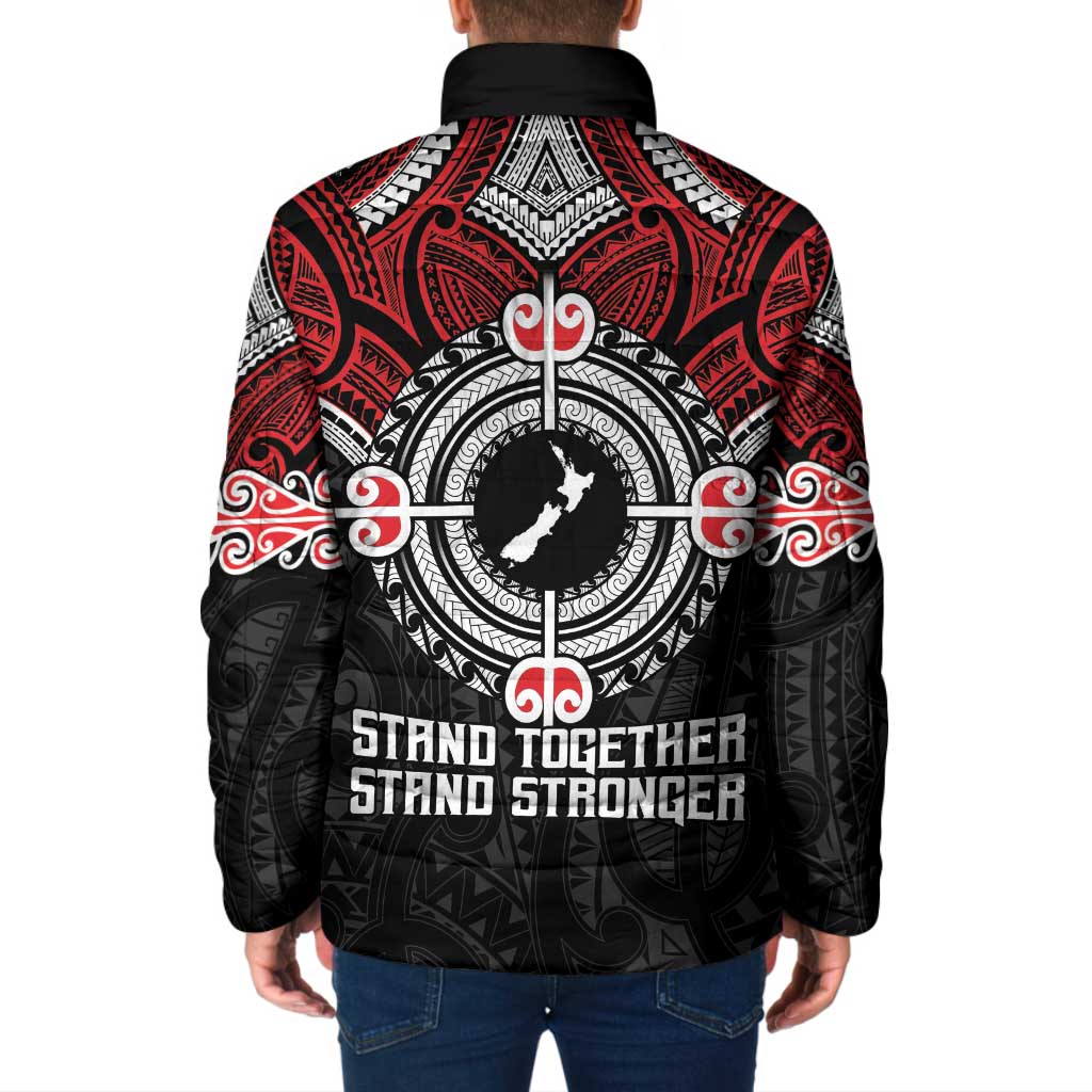 Aotearoa Proud To Be Maori Padded Jacket New Zealand Fight Together - Polynesian Pride