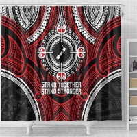 Aotearoa Proud To Be Maori Shower Curtain New Zealand Fight Together LT9 - Polynesian Pride