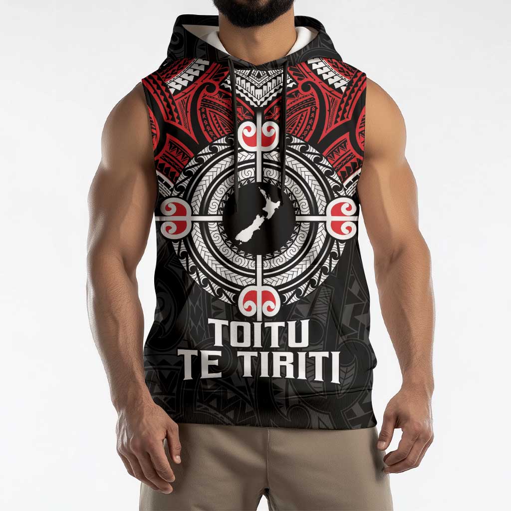 Aotearoa Proud To Be Maori Sleeveless Hoodie New Zealand Fight Together - Polynesian Pride