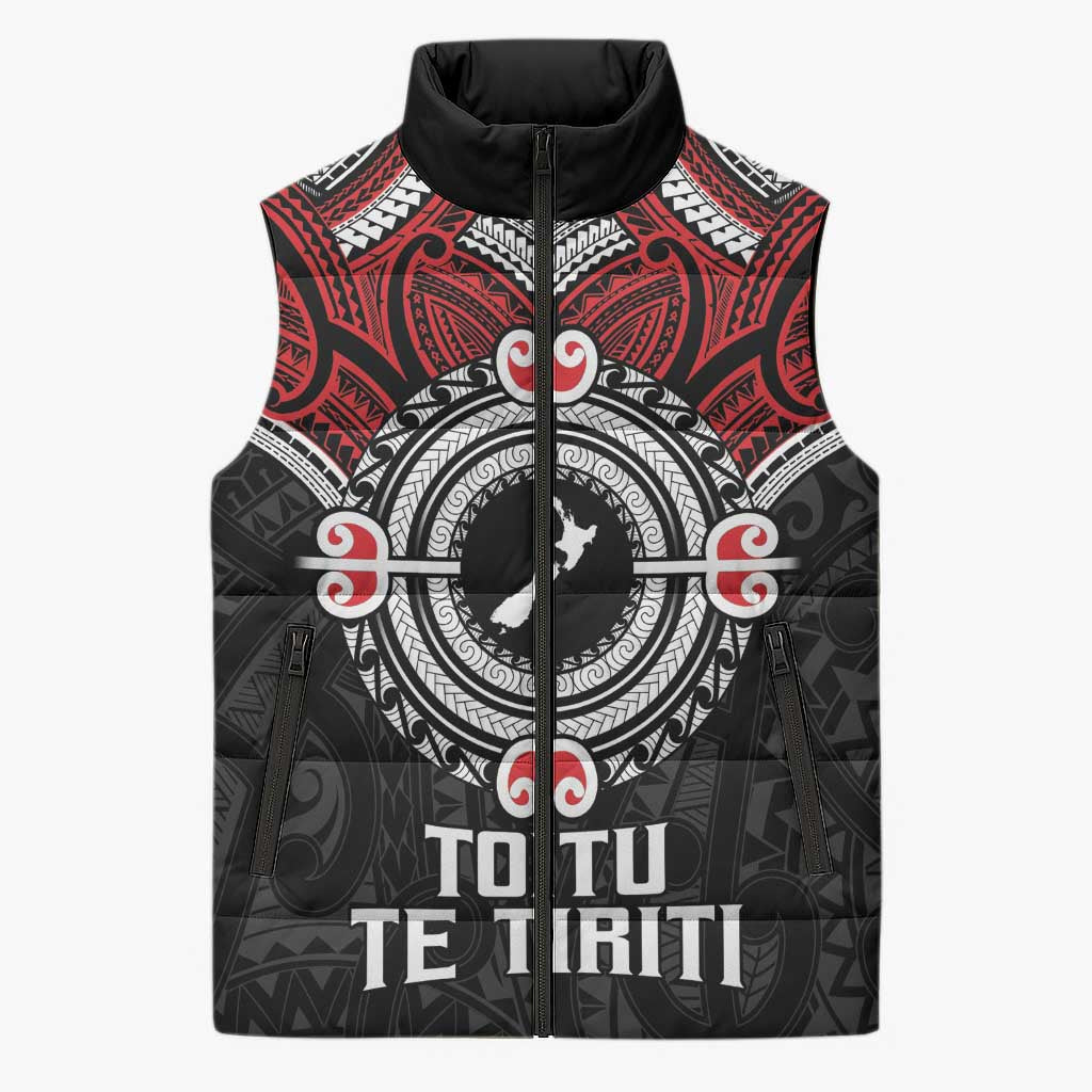 Aotearoa Proud To Be Maori Sleeveless Puffer Jacket New Zealand Fight Together - Polynesian Pride