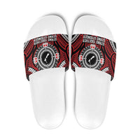 Aotearoa Proud To Be Maori Slide Sandals New Zealand Fight Together LT9 Black - Polynesian Pride