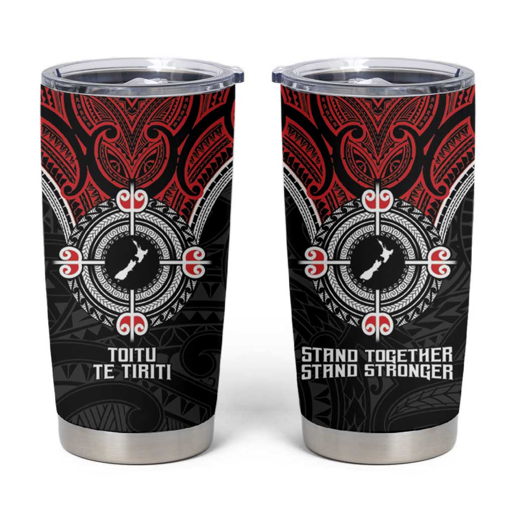 Aotearoa Proud To Be Maori Tumbler Cup New Zealand Fight Together LT9 Red - Polynesian Pride