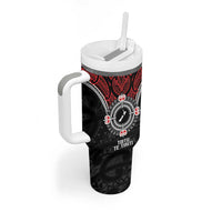 Aotearoa Proud To Be Maori Tumbler With Handle New Zealand Fight Together LT9 - Polynesian Pride