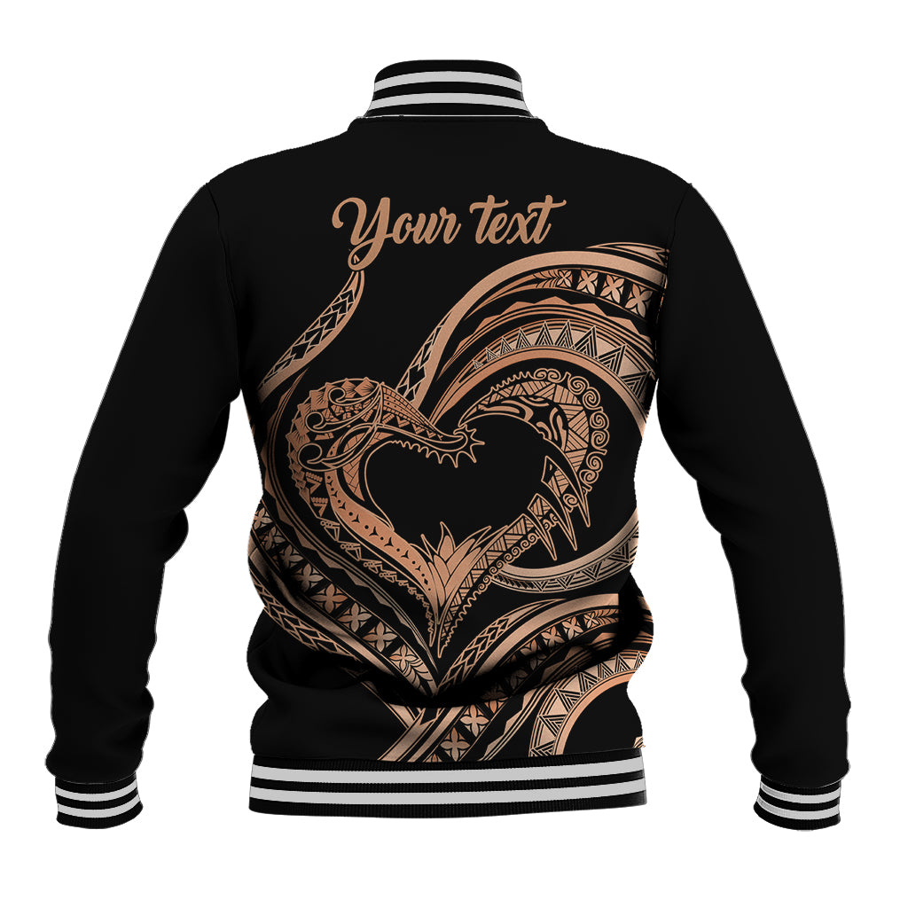 Personalised Valentines Day Romantic Lovers Baseball Jacket LT9 - Polynesian Pride