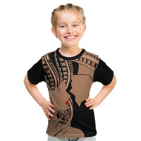 Personalised Valentines Day Romantic Lovers Kid T Shirt LT9 Gold - Polynesian Pride
