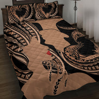Personalised Valentines Day Romantic Lovers Quilt Bed Set LT9 Gold - Polynesian Pride