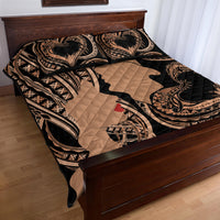 Personalised Valentines Day Romantic Lovers Quilt Bed Set LT9 - Polynesian Pride