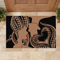 Personalised Valentines Day Romantic Lovers Rubber Doormat LT9 - Polynesian Pride