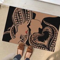 Personalised Valentines Day Romantic Lovers Rubber Doormat LT9 - Polynesian Pride