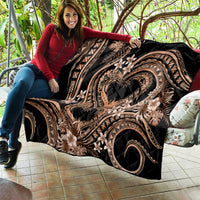 Polynesia Valentines Day Forever In My Heart Tattoo Quilt Gold Style LT9 - Polynesian Pride