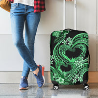 Polynesia Valentines Day Forever In My Heart Tattoo Luggage Cover Green Style LT9 - Polynesian Pride