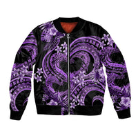 Polynesia Valentines Day Forever In My Heart Tattoo Bomber Jacket Purple Style LT9 Unisex Purple - Polynesian Pride