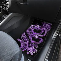 Polynesia Valentines Day Forever In My Heart Tattoo Car Mats Purple Style LT9 - Polynesian Pride