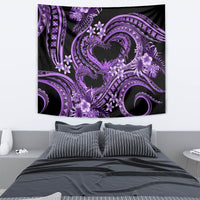 Polynesia Valentines Day Forever In My Heart Tattoo Tapestry Purple Style LT9 - Polynesian Pride