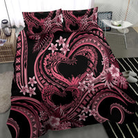 Polynesia Valentines Day Forever In My Heart Tattoo Bedding Set Pink Style LT9 - Polynesian Pride