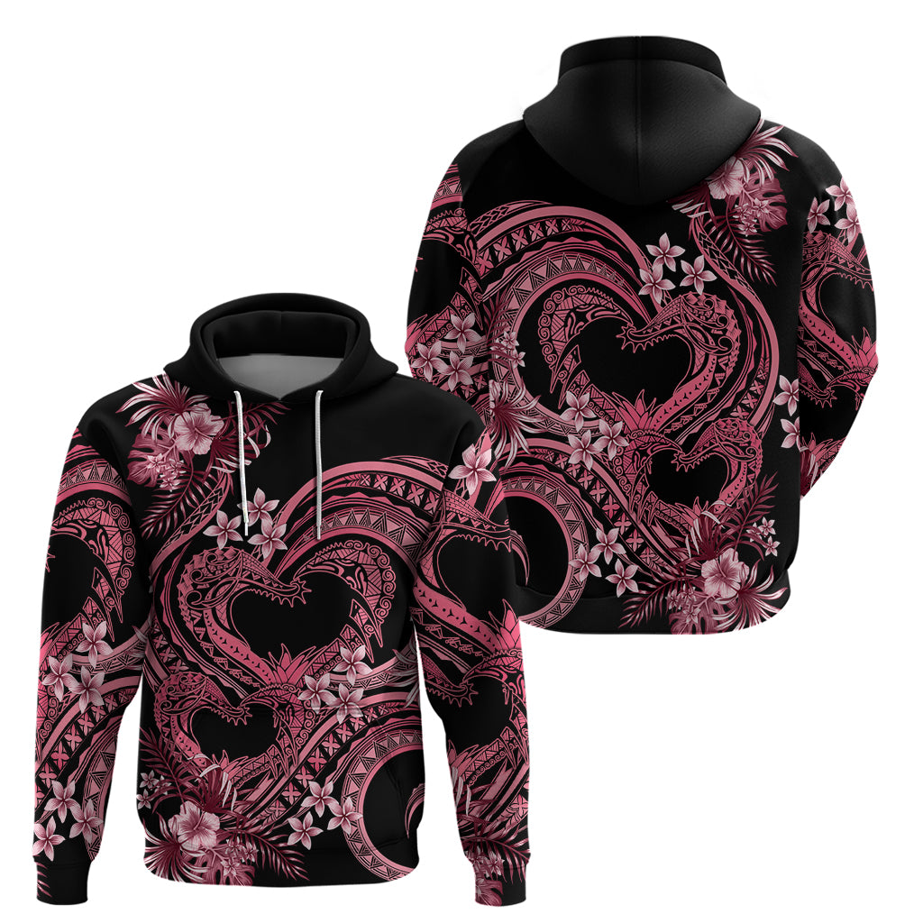Polynesia Valentines Day Forever In My Heart Tattoo Hoodie Pink Style LT9 - Polynesian Pride