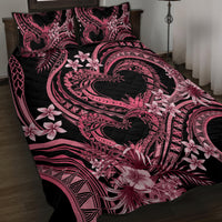 Polynesia Valentines Day Forever In My Heart Tattoo Quilt Bed Set Pink Style LT9 Pink - Polynesian Pride